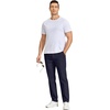 COOFANDY Mens Casual Chinos Pants Relaxed Fit Elastic Waist Khaki Trousers Stretch Dress Slacks with Pockets(A-navy Blue)