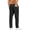 COOFANDY Mens Casual Chinos Pants Relaxed Fit Elastic Waist Khaki Trousers Stretch Dress Slacks with Pockets(Black)