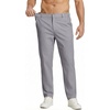 COOFANDY Mens Casual Chinos Pants Relaxed Fit Elastic Waist Khaki Trousers Stretch Dress Slacks with Pockets(Light Grey)