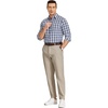 COOFANDY Mens Casual Chinos Pants Relaxed Fit Elastic Waist Khaki Trousers Stretch Dress Slacks with Pockets(Light Khaki)
