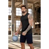 COOFANDY Mens Workout Tank Tops Cotton 3 Pack Soft Gym Muscle Shirt Sleeveless Classic T Shirts(Black)