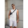 COOFANDY Mens Workout Tank Tops Cotton 3 Pack Soft Gym Muscle Shirt Sleeveless Classic T Shirts(White)