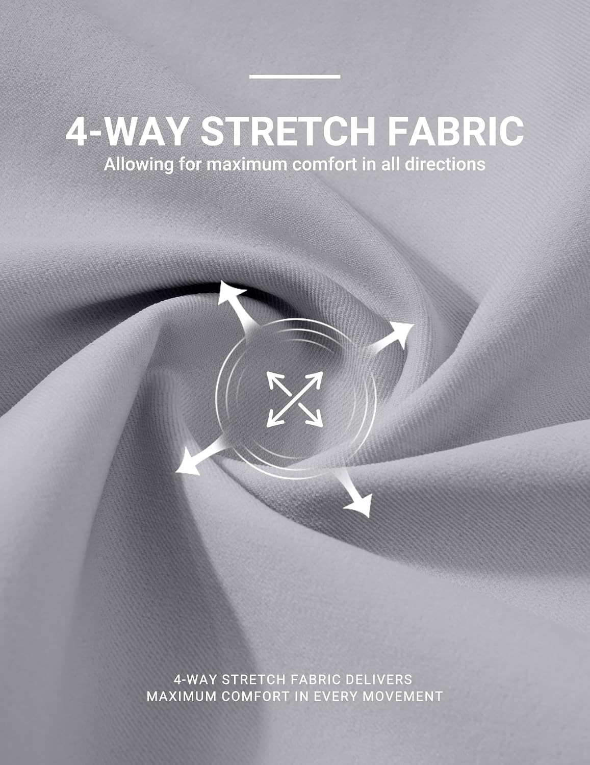 image:imageCOOFANDY Mens Golf Pants ClassicFit 303234 Work Dress TrousersLight Grey