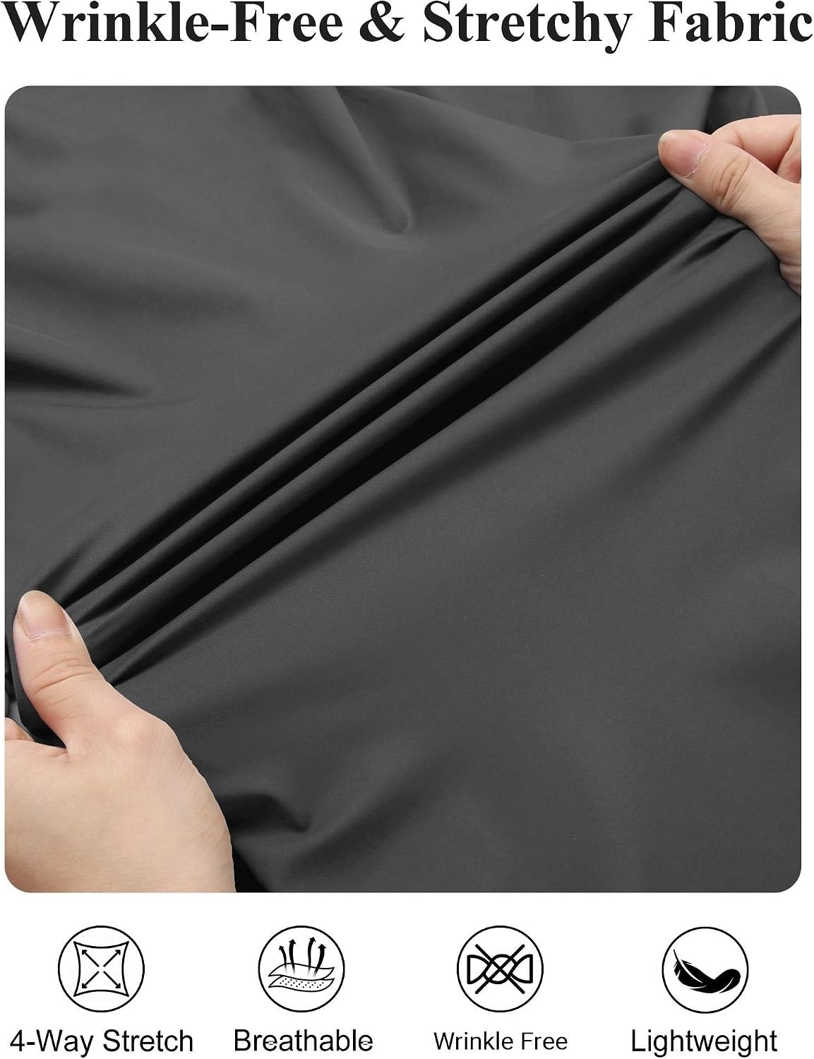 image:imageCOOFANDY Mens Stretch Dress Shirts Muscle Fit Wrinkle Free Long Sleeve Button Down Shirt Business Casual ShirtsDark Grey
