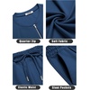 COOFANDY Men’s 2 Piece Set Short Sleeve Polo Shirt and Shorts Summer Suits(Blue)