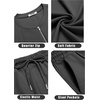 COOFANDY Men’s 2 Piece Set Short Sleeve Polo Shirt and Shorts Summer Suits(Dark Grey)