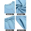 COOFANDY Men’s 2 Piece Set Short Sleeve Polo Shirt and Shorts Summer Suits(Light Blue)