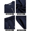 COOFANDY Men’s 2 Piece Set Short Sleeve Polo Shirt and Shorts Summer Suits(Navy Blue)