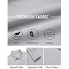 COOFANDY Mens Dress Shirts Untucked Long Sleeve Button Down Denim Shirt Stretch Business Casual Shirts(Light Grey)
