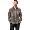 COOFANDY Mens Flannel Shirts Long Sleeve Casual Plaid Button Down Shirt Cotton Shirt Cowboy Work Shirts with Pockets(Blue-brown)