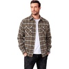 COOFANDY Mens Flannel Shirts Long Sleeve Casual Plaid Button Down Shirt Cotton Shirt Cowboy Work Shirts with Pockets(Blue-brown)