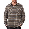 COOFANDY Mens Flannel Shirts Long Sleeve Casual Plaid Button Down Shirt Cotton Shirt Cowboy Work Shirts with Pockets(Blue-brown)
