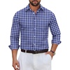 18-navy Blue White Plaid