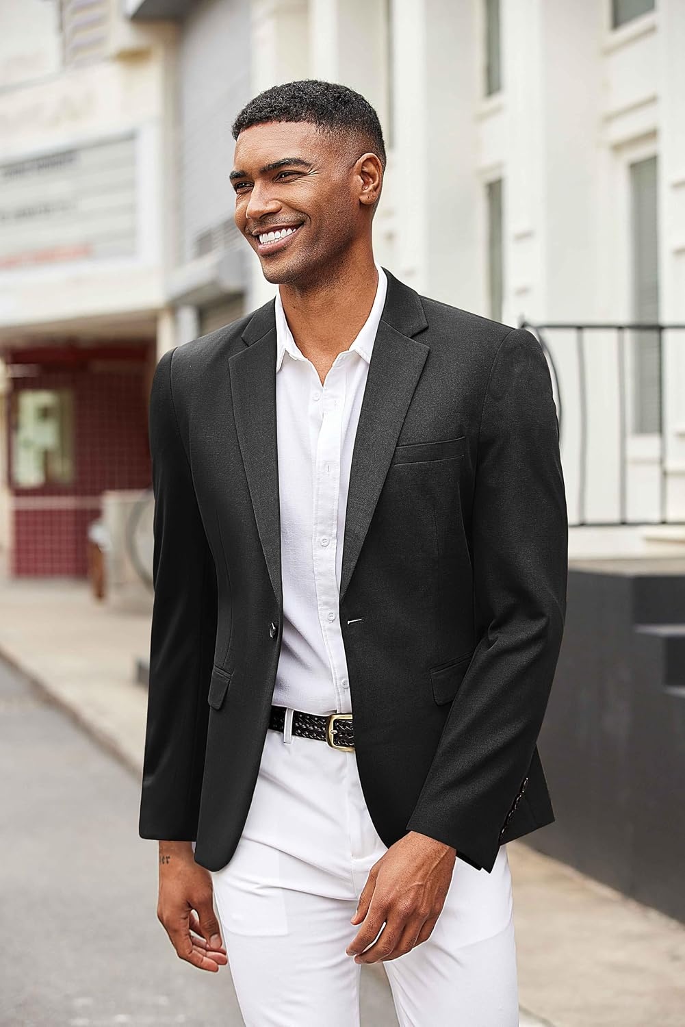 image:imageCOOFANDY Men Blazer Jacket Lightweight Knit Sport Coats Casual Suit JacketsBlack