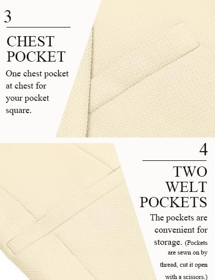 image:imageCOOFANDY Mens Casual Blazer Slim Fit Two Button Knit Sport CoatBeige