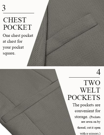 image:imageCOOFANDY Mens Casual Blazer Slim Fit Two Button Knit Sport CoatDark Grey