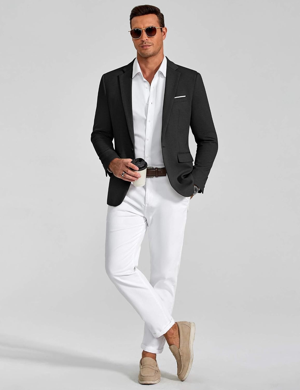 image:imageCOOFANDY Mens Casual Knit Blazer Sport Coats Business Suit JacketBlack