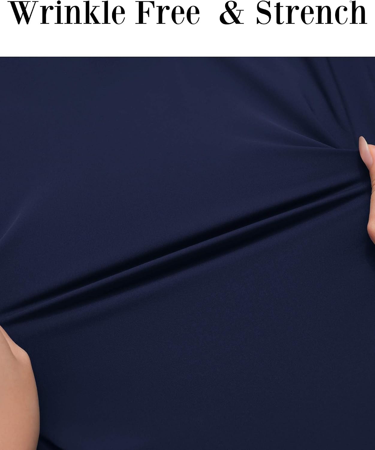 image:imageCOOFANDY Mens Muscle Fit Dress Shirts Wrinkle Free Long Sleeve Button Down ShirtDeep Blue