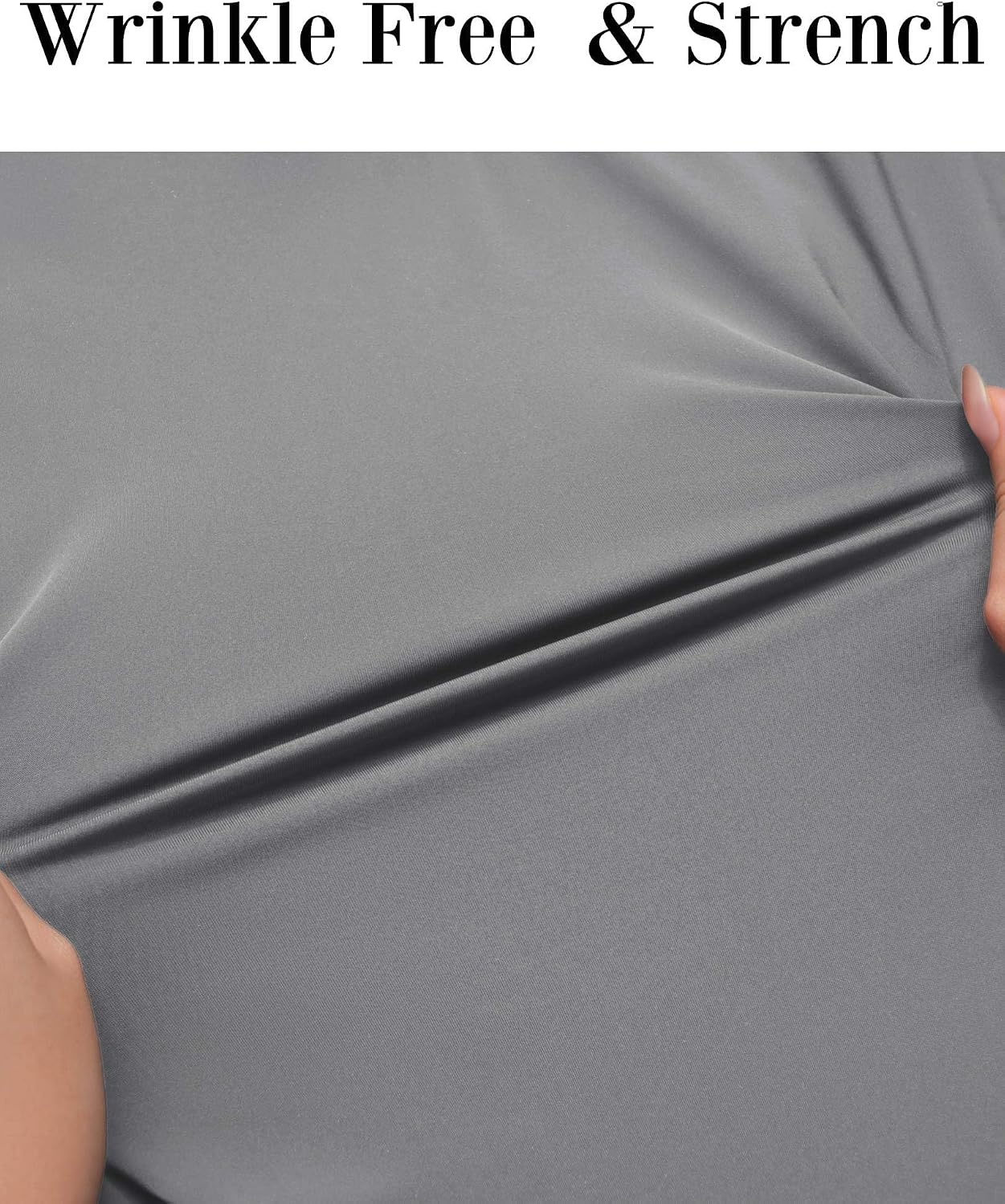 image:imageCOOFANDY Mens Muscle Fit Dress Shirts Wrinkle Free Long Sleeve Button Down ShirtLight Grey