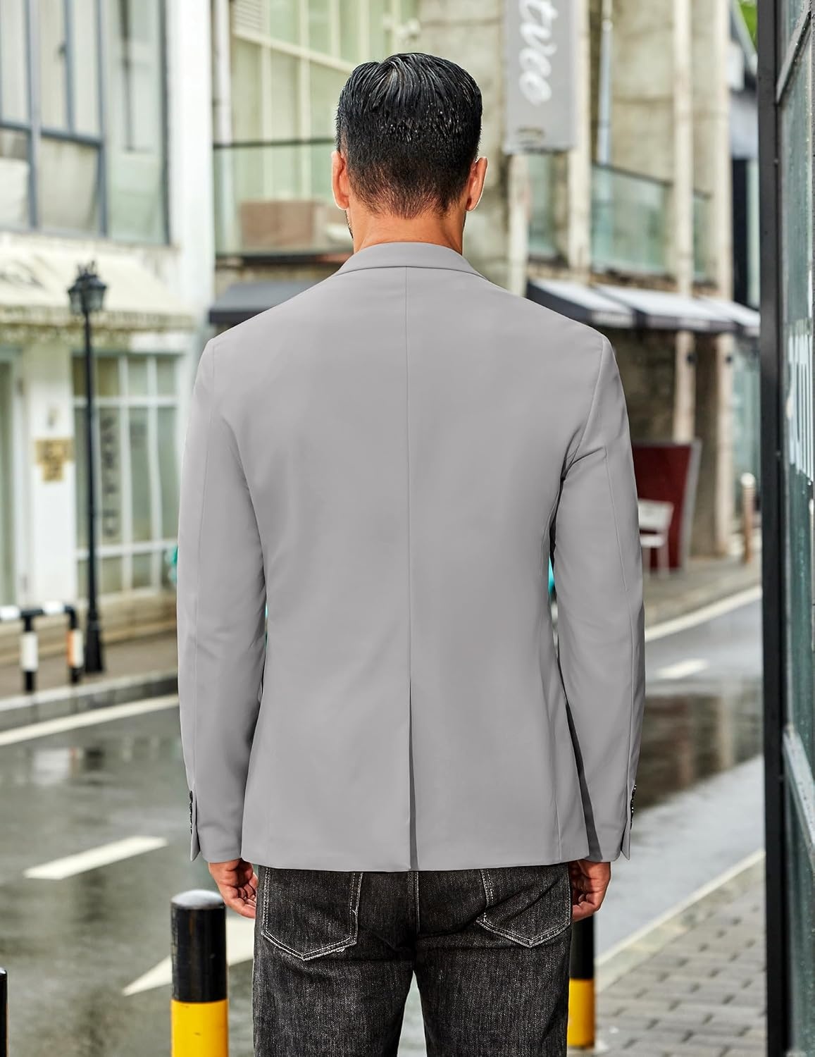 image:imageCOOFANDY Mens Sport Coat Casual Slim Fit Blazer JacketLight Grey