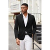 COOFANDY Men Blazer Jacket Lightweight Knit Sport Coats Casual Suit Jackets(Black)