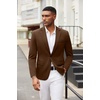 COOFANDY Men Blazer Jacket Lightweight Knit Sport Coats Casual Suit Jackets(Brown)