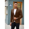 COOFANDY Men Blazer Jacket Lightweight Knit Sport Coats Casual Suit Jackets(Brown)