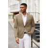 COOFANDY Men Blazer Jacket Lightweight Knit Sport Coats Casual Suit Jackets(Champagne)