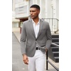 COOFANDY Men Blazer Jacket Lightweight Knit Sport Coats Casual Suit Jackets(Light Gray)
