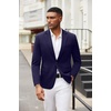 COOFANDY Men Blazer Jacket Lightweight Knit Sport Coats Casual Suit Jackets(Navy Blue)
