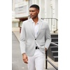 COOFANDY Men Blazer Jacket Lightweight Knit Sport Coats Casual Suit Jackets(White)