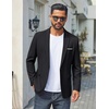 COOFANDY Mens Blazer Casual Sport Coats Lightweight Sports Jacket(Black)