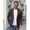 COOFANDY Mens Blazer Casual Sport Coats Lightweight Sports Jacket(Brown)