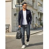 COOFANDY Mens Blazer Casual Sport Coats Lightweight Sports Jacket(Navy Blue)