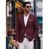 COOFANDY Mens Blazer Casual Sport Coats Lightweight Sports Jacket(Wine Red)