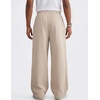 COOFANDY Men’s Casual Baggy Sweatpants Cotton Wide Leg Drawstring Pants(Beige)