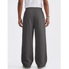 COOFANDY Men’s Casual Baggy Sweatpants Cotton Wide Leg Drawstring Pants(Dark Grey)