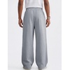 COOFANDY Men’s Casual Baggy Sweatpants Cotton Wide Leg Drawstring Pants(Light Grey)
