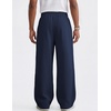 COOFANDY Men’s Casual Baggy Sweatpants Cotton Wide Leg Drawstring Pants(Navy Blue)