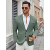 COOFANDY Men’s Casual Blazer Regular Fit Lightweight Two Button Sport Coat Suit Jacket(Green)