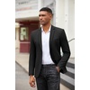 COOFANDY Men’s Casual Blazer Slim Fit Two Button Knit Sport Coat(Black)
