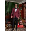COOFANDY Men’s Casual Blazer Slim Fit Two Button Knit Sport Coat(Burgundy)