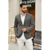 COOFANDY Men’s Casual Blazer Slim Fit Two Button Knit Sport Coat(Dark Grey)