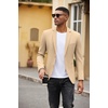 COOFANDY Men’s Casual Blazer Slim Fit Two Button Knit Sport Coat(Khaki)