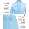 COOFANDY Men’s Casual Blazer Slim Fit Two Button Knit Sport Coat(Light Blue)