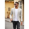 COOFANDY Men’s Casual Blazer Slim Fit Two Button Knit Sport Coat(Light Grey)