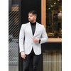 COOFANDY Men’s Casual Blazer Slim Fit Two Button Knit Sport Coat(Light Grey)