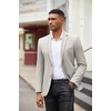 COOFANDY Men’s Casual Blazer Slim Fit Two Button Knit Sport Coat(Light Grey)