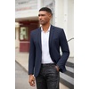 COOFANDY Men’s Casual Blazer Slim Fit Two Button Knit Sport Coat(Navy Blue)