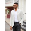 COOFANDY Men’s Casual Blazer Slim Fit Two Button Knit Sport Coat(White)